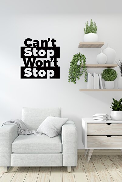 NT Handmade Μαύρο Ξύλινο Can't Stop Won't Stop Διακοσμητικό Τοίχου 40x40 εκ. ...