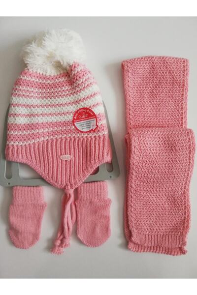 Kitti طقم قفازات وشاح للفتيات الصغيرات مكون من ثلاث قطع K2150-05