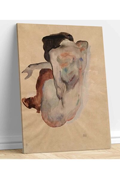 StellaStore Egon Schiele Crouching Nude Kanvas Tablo