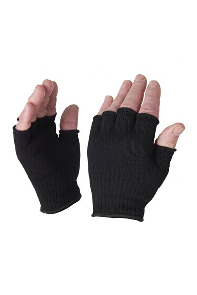 Ö ÖZMERT ASKERİ MALZEME Kesik Yün Eldiven Kışlık Yarım Parmak