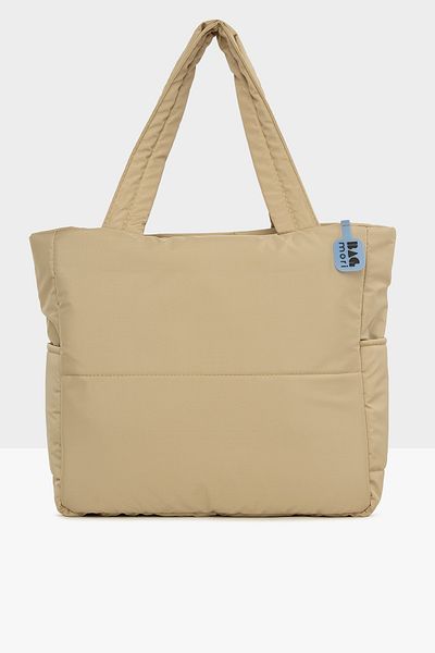 Bagmori Cream Women's Matte Fabric Inflatable Bag M000006250