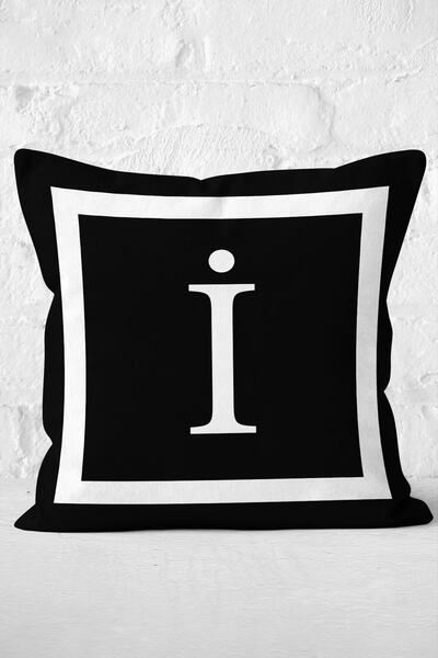 Nish & Royal Special Design Letter I Digital Printed Throw Pillow Cover