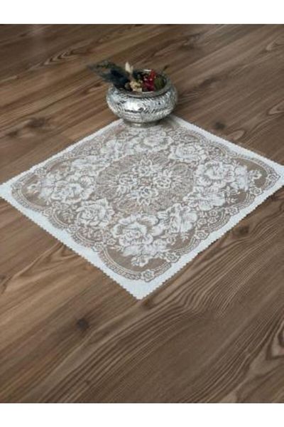 WENESSİ Ivy Pattern 45x45 6 Πλεκτές Χαρτοπετσέτες (κρέμα)