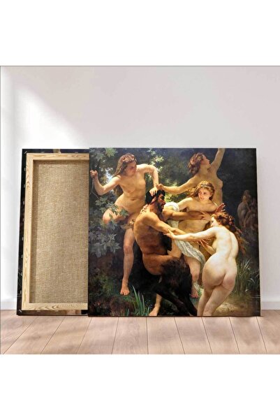 StellaStore William Adolphe Bouguereau - Nymphs And Satyr Tablosu