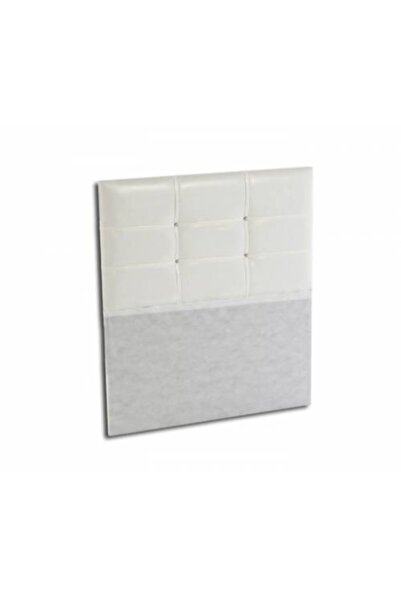 Sawoli Home Tek Kişilik Beyaz Deri Yatak Başlığı,baza Başlığı 90 Cm