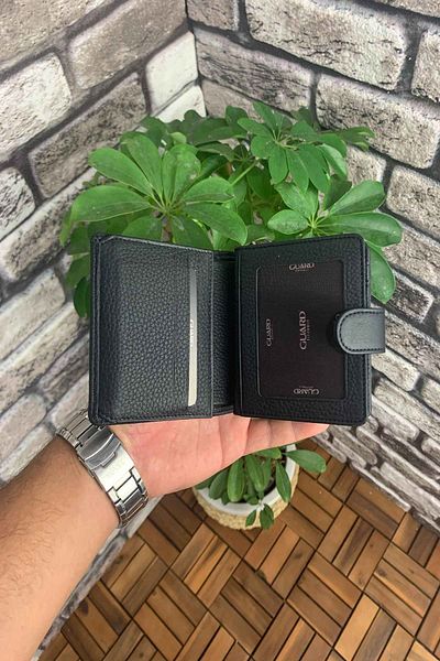 GUARD Black Multi-Compartment Stylish Leather Women's Wallet