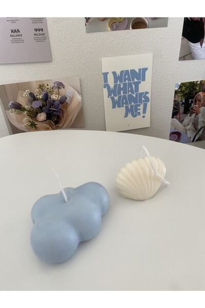 Genel Markalar Ikili Set Silikon Kalıp Istiridye(shell) Ve Bulut(cloud)