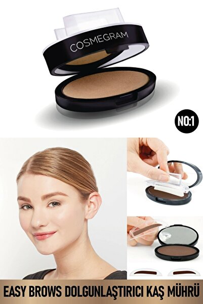 Cosmegram Easy Brows Kaş Mührü- Kaş Dolgunlaştırıcı No:1 Koyu Kahverengi