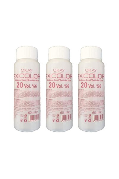 Exicolor 20 Volüm Oksidan Peroksit 60 ml 3 Adet