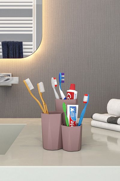 Pufwin Home Οργάνωση κουτιού αποθήκευσης οδοντόβουρτσας και οδοντόκρεμας κηρήθρας