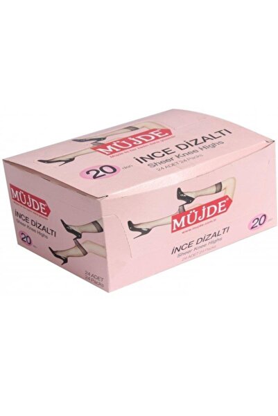 Müjde 24 Adet 20 Denye Ince Dizaltı Pantalon Çorap Tüm Renkler