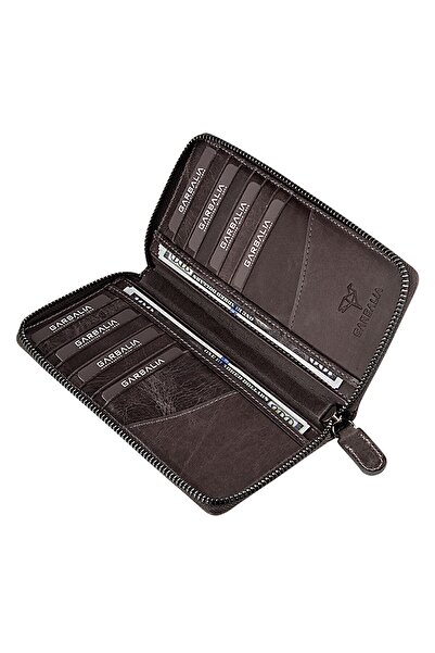 Garbalia Pouzdro na peněženku Mandela z pravé kůže Crazy Grey