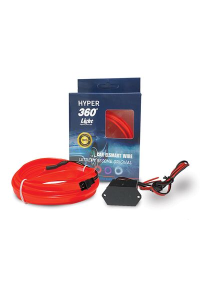 Hyper حبل نيون LED داخل السيارة LED طوربيد LED 5 أمتار نيون LED أحمر