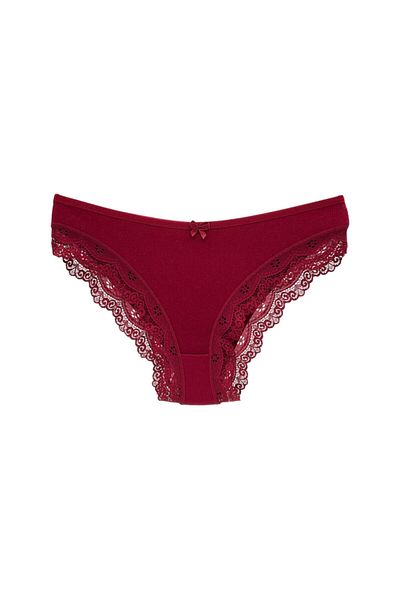 HNX Chiloți pentru damă, burgundy, modal, camisole sur dantelă