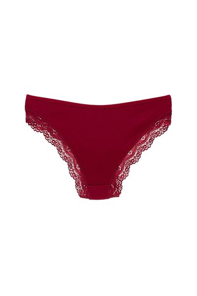 HNX Chiloți pentru damă, burgundy, modal, camisole sur dantelă