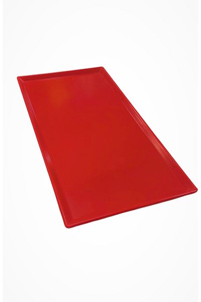 Evren 34*18cm Thermo Unbreakable Melamine Red Presentation Plate Baton