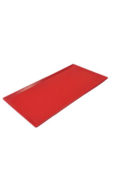 Evren 34*18cm Thermo Unbreakable Melamine Red Presentation Plate Baton