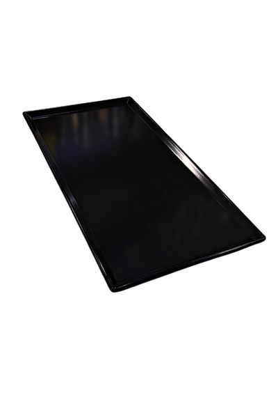 Evren 34x18cm Thermo Unbreakable Melamine Black Presentation Plate