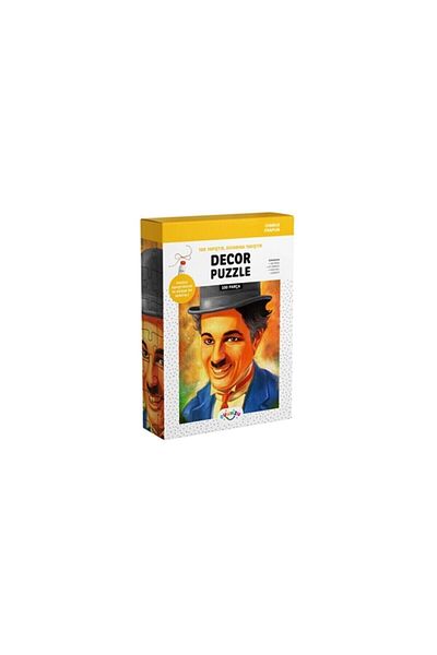 NT Handmade 100 Piece Charlie Chaplin Puzzle with Glue and Rope Gift - Puzzle Set for Adults and Children