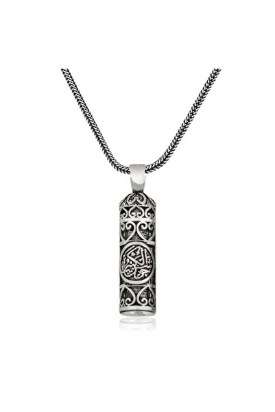 Takıhan Cevşeni Kebir Dualı Kalın Zincirli 925 Ayar Gümüş Cevşen Kolye