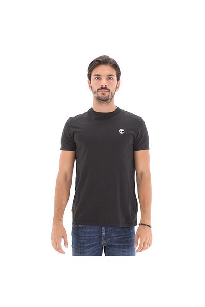 Timberland Ανδρικό T-shirt Ss Dunstan River Jersey Crew Tee Slim μαύρο
