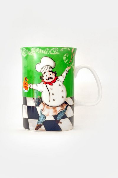 Bursa Porselen Dekor Green Chef Porcelain Mug