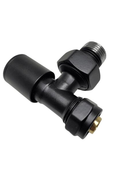 ULUMAK Mat Siyah Alüminyum Havlupan 50*110 Cm Termorad Petsa Slim +2 Adet Radyatör Havlupan Vanası 16x2 Pex