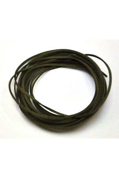 Bihızlı Suede Rope Khaki Green Color (5 Meters) Diameter: 3x1.5 Mm