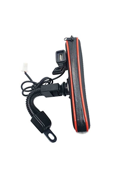 POWERTEC Usb Bağlantılı Motosiklet Telefon Tutacağı Su Geçirmez 5.5-6.3"model...