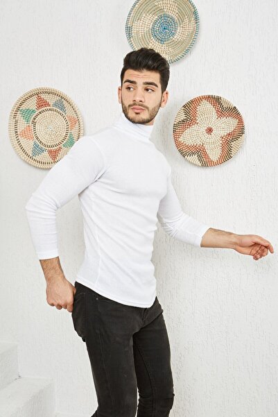 CATSPY Pulover alb pentru bărbați din Lycra