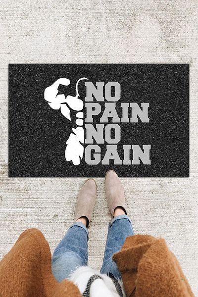 Monnhein No Pain No Gain Door Mat Decorative Door Mat Outdoor Mat Home Door Mat