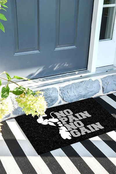 Monnhein No Pain No Gain Door Mat Decorative Door Mat Outdoor Mat Home Door Mat