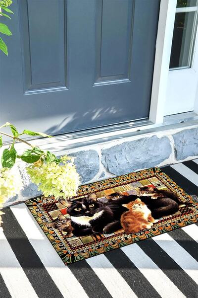 Monnhein Painting Cats Door Mat Decorative Door Mat Outdoor Mat Home Door Mat