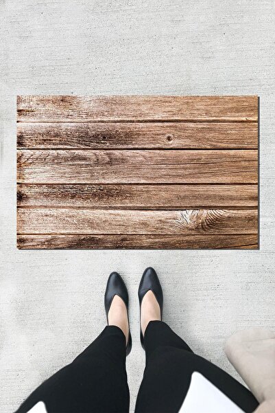 Monnhein سجادة باب خشبية مطبوعة للباب الأمامي، سجادة باب مزخرفة، سجادة باب خا...