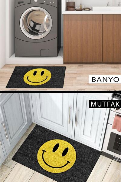 Monnhein Smile Kapı Önü Paspası Dekoratif Dış Mekan/ev Içi/banyo/mutfak/yatak Odası/giriş Kapı Paspası