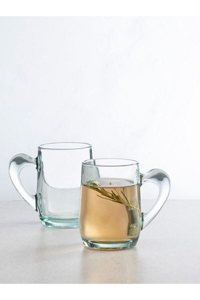 Paşabahçe Aware Collection Recycle Heavy Duty Glass with Handle 6 Pieces