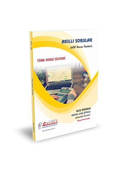 İlkumut Yayınları Aöf Türk Vergi Sistemi Güz Dönemi Konu Anlatımlı Akıllı Sor...