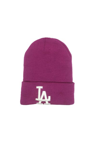 AlpCollection Beretă pliată cu broderie acrilică violet Los Angeles
