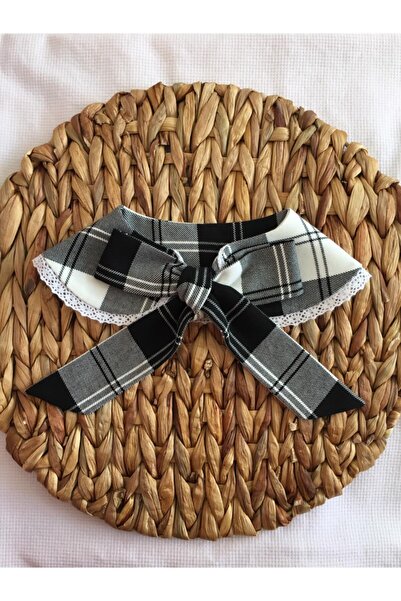 Eylülce Butik Παιδικό vintage καρό γιακά με δαντέλα