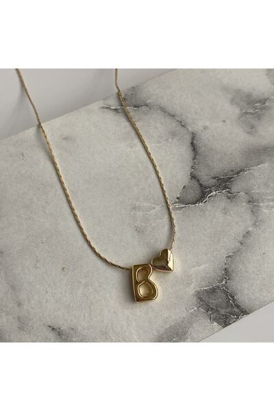 Alya Jewelry Kadın Altın Kaplama B Harf Kolye