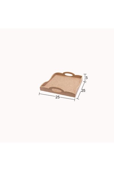 İstanbul Hobi Wooden Small Square Tray T767