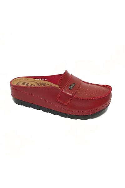 LOKER Women's Closed Front Orthopedic Sandals High Sole Wedge Heel Slippers