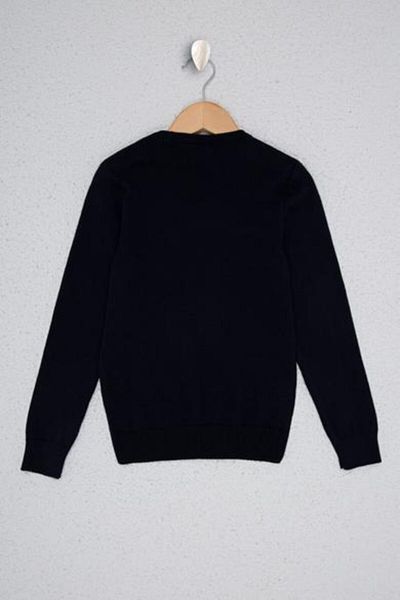 U.S. Polo Assn. Тъмносиня плетена тениска за момче US Polo Assn