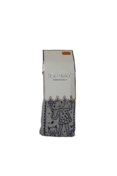 Ekinoks Girl's Scented Gray Cat Pantyhose 1-2 Years