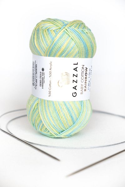 Gazzal Βaby Cotton Rainbow 5 τεμαχίων Amigurumi, Punch Χειροποίητο Νήμα Πλεξίματος 50 γρ (480)