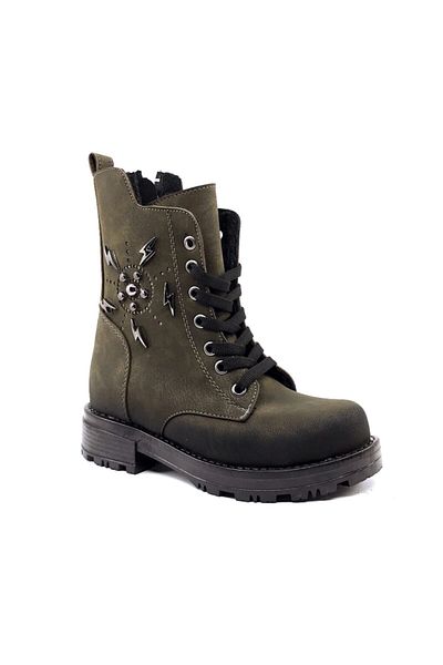 Sema Shoesmood Khaki γούνινες μπότες για κορίτσια