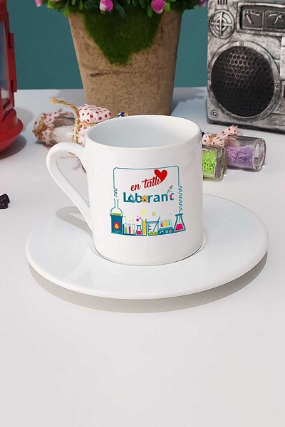 Hedizu The Sweetest Laboratory Gift Turkish Coffee Cup White