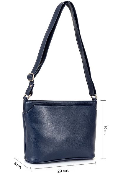 Navy leather bags uk store