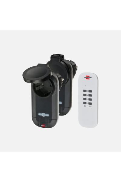 Genel Markalar Siyah Comfort Line 2’li Uzaktan Kumandalı Priz Set