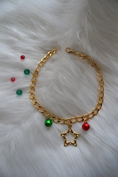 Karlay طوق للكلاب والقطط سلسلة ذهبية قابلة للتعديل مع جرس نجمة كبيرة